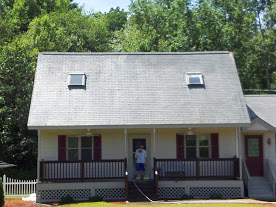 After pressure washing a roof